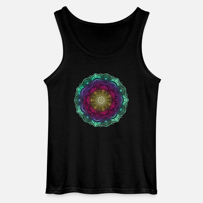 Mandala - Gildan Männer Tank Top - Schwarz