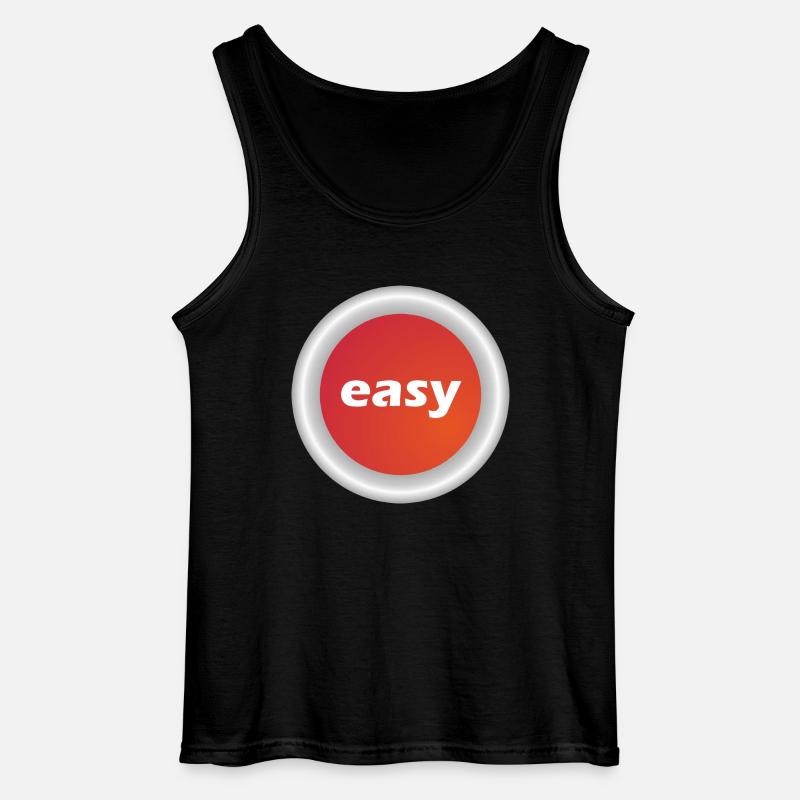 Easy Button - Gildan Männer Tank Top - Schwarz