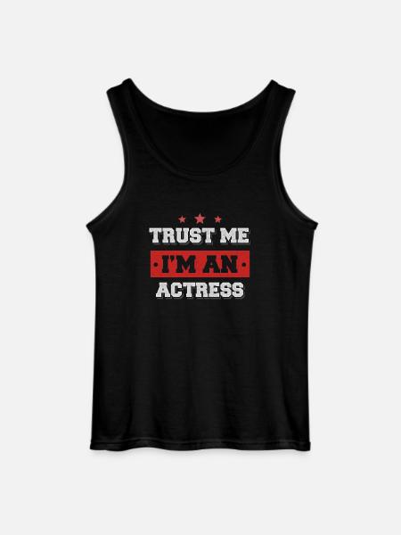 Trust me I'm an actress - Gildan Men’s Tank Top - black