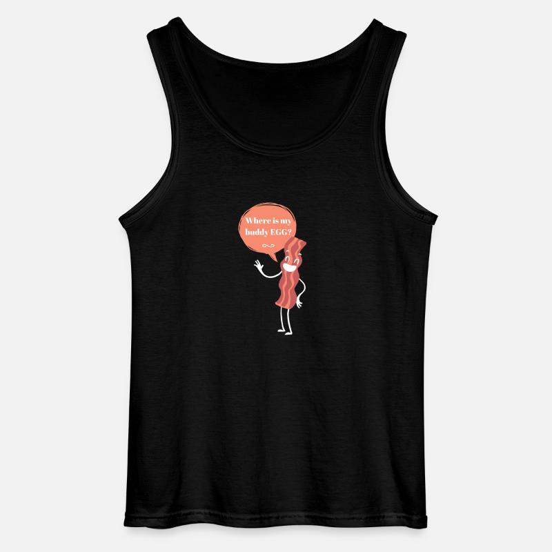 Bacon / EGG / Design / Baconstripes - Gildan Männer Tank Top - Schwarz