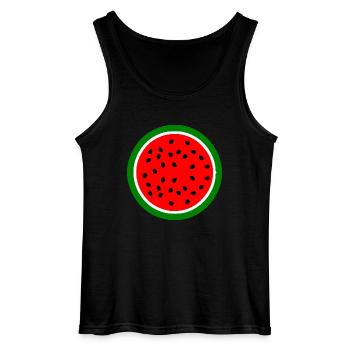 Wassermelone Melone - Gildan Männer Tank Top - Schwarz - Vorne - AI Model Male 185 dark (185cm)