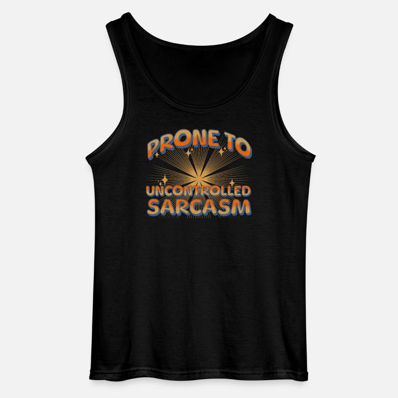 Neige zu unkontrolliertem Sarkasmus - Gildan Männer Tank Top - Schwarz