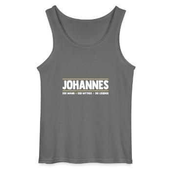 Johannes - Débardeur Gildan Homme - charbon - Devant - AI Model Male 185 dark (185cm)