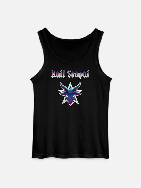 Hail Senpai Neon - Gildan Men’s Tank Top - black