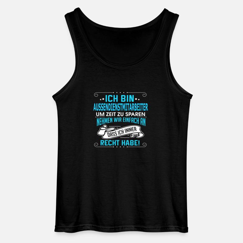 AUSSENDIENSTMITARBEITER - Gildan Männer Tank Top - Schwarz