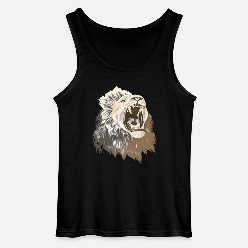 löwe sternzeichen - Gildan Männer Tank Top - Schwarz