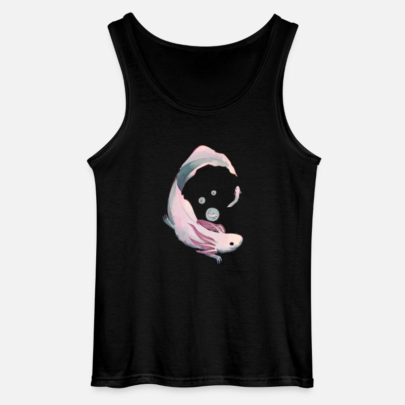Axolotl Evolution - Gildan Männer Tank Top - Schwarz