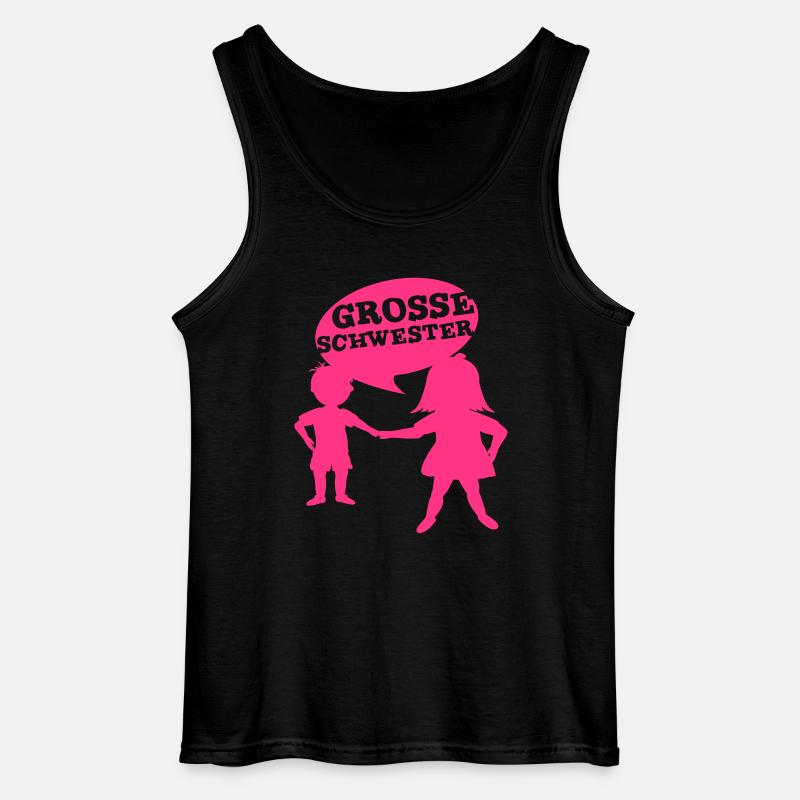 Grosse Schwester - Gildan Männer Tank Top - Schwarz