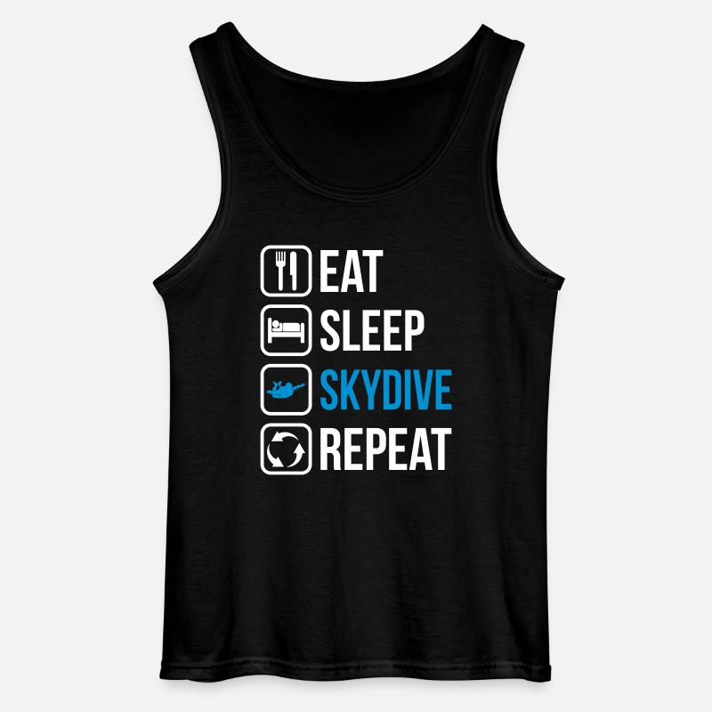 Eat Sleep Skydive Repeat - Gildan Männer Tank Top - Schwarz
