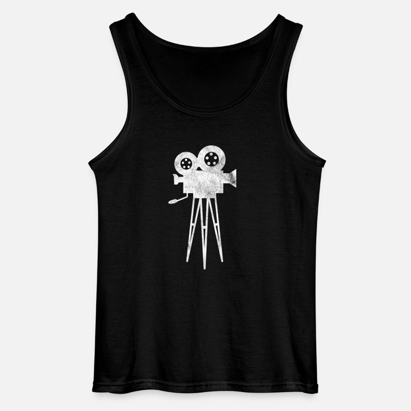 Kamera - Gildan Männer Tank Top - Schwarz