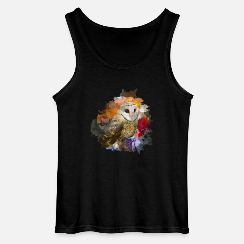 Eule - Gildan Männer Tank Top - Schwarz