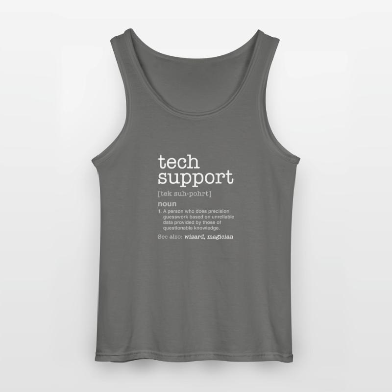 TECH SUPPORT - Nerd programmer funny gift Gildan Men’s Tank Top
