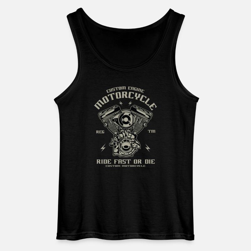Motorrad Motor Umbau Chopper Custom Engine - Gildan Männer Tank Top - Schwarz