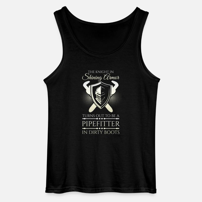 Pipefitter Knight - Gildan Männer Tank Top - Schwarz