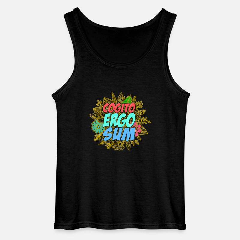 Cogito ergo sum - Gildan Männer Tank Top - Schwarz