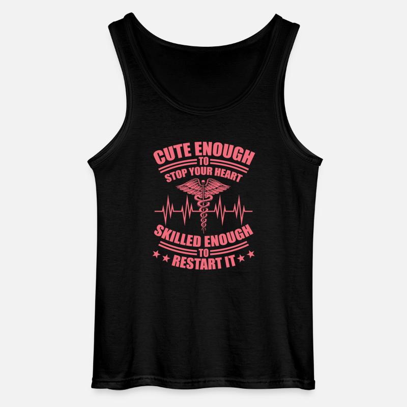Hübsche Krankenschwester MFA Geschenk - Gildan Männer Tank Top - Schwarz