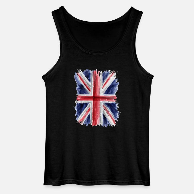 Britisk flag - Gildan tanktop til mænd - sort