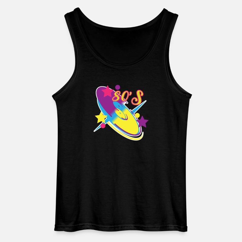 80's Disc - Gildan Männer Tank Top - Schwarz
