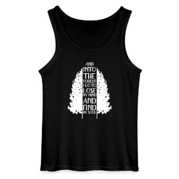 And Into The Forest I go to Lose My mind And Find - Gildan Männer Tank Top - Schwarz - Vorne - AI Model Male 185 dark (185cm)