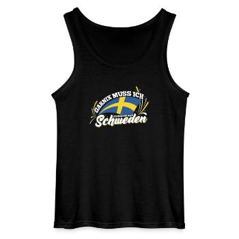 Schweden garnix muss ich nur nach Schweden Winston - Gildan Männer Tank Top - Schwarz - Vorne - AI Model Male 185 dark (185cm)