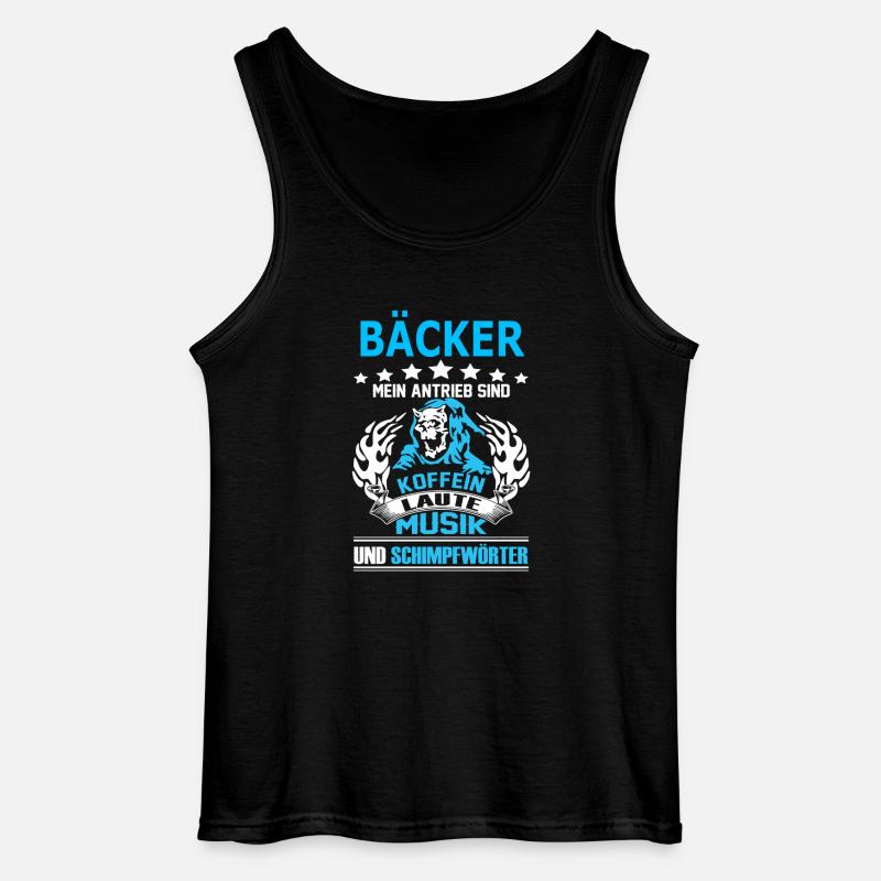 baecker - Gildan Männer Tank Top - Schwarz