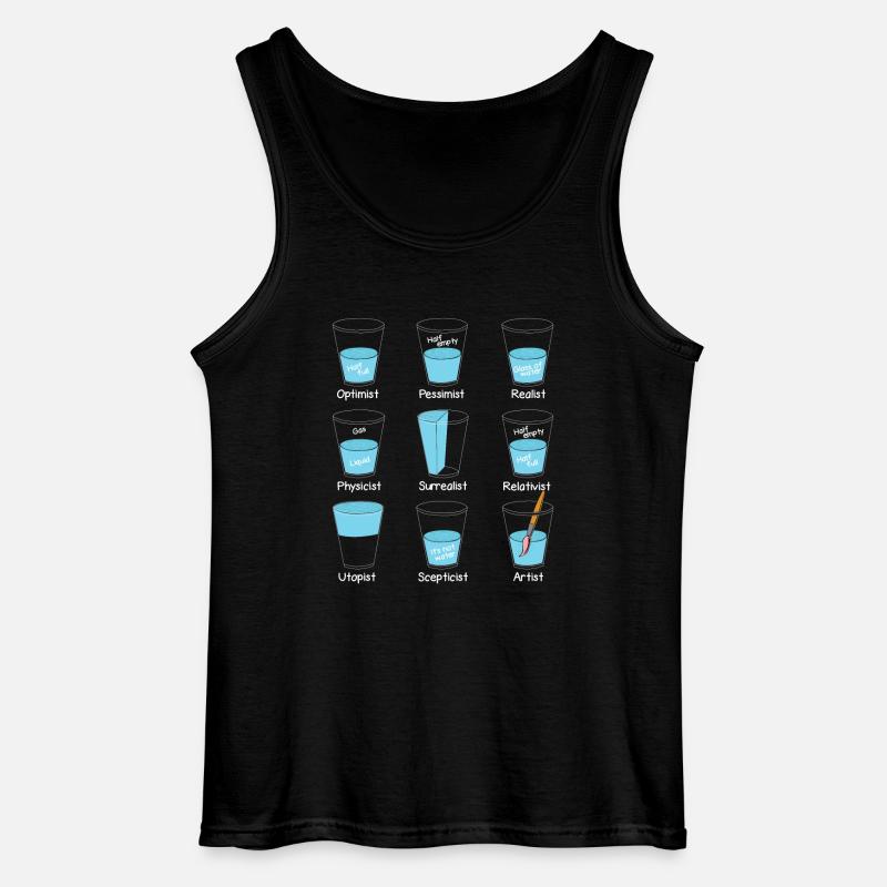 Mindset Wasserglas Einstellung - Gildan Männer Tank Top - Schwarz