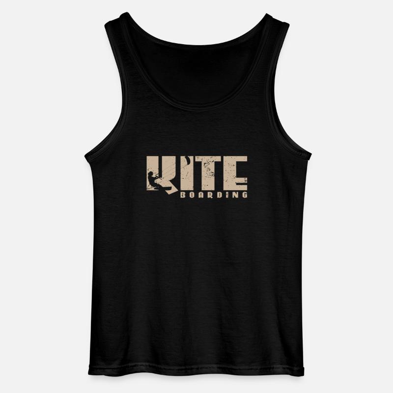 Kite Boarding - Gildan Männer Tank Top - Schwarz