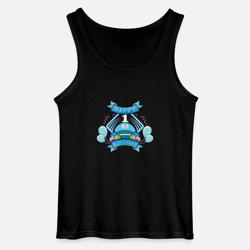 Erster Geburtstag - Gildan Männer Tank Top - Schwarz