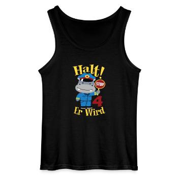 4 Geburtstag Kinder Polizei 4 jahre - Gildan Männer Tank Top - Schwarz - Vorne - AI Model Male 185 dark (185cm)