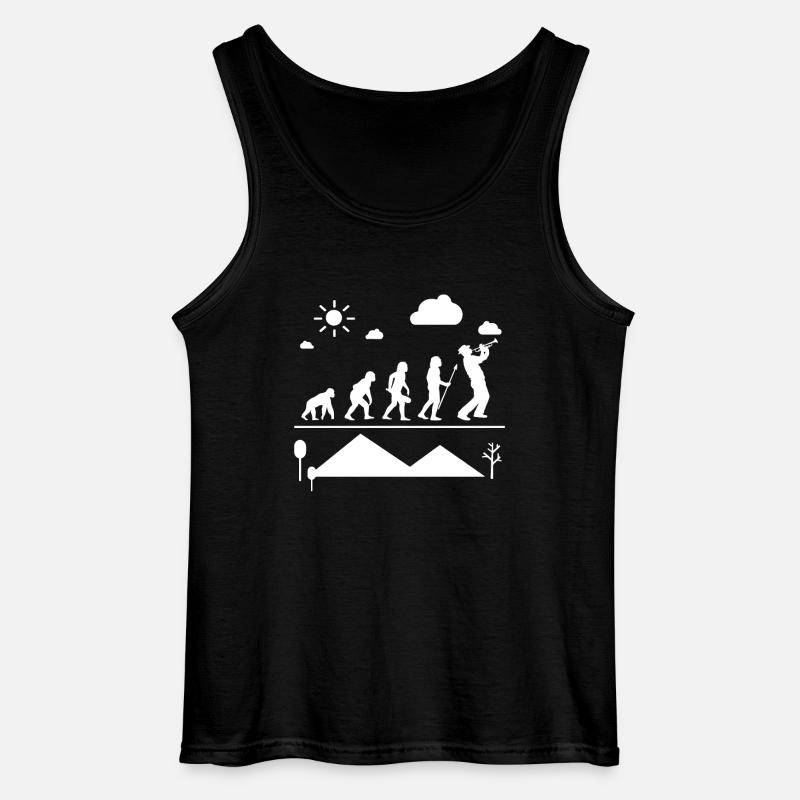 Trompete Trompete Evolution - Gildan Männer Tank Top - Schwarz