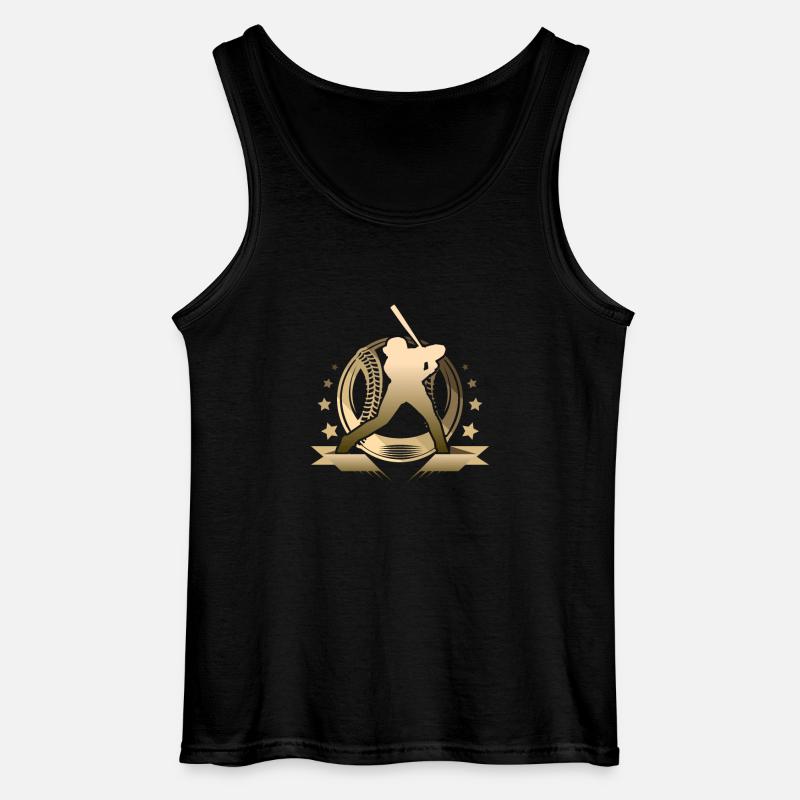Baseball - Gildan Männer Tank Top - Schwarz