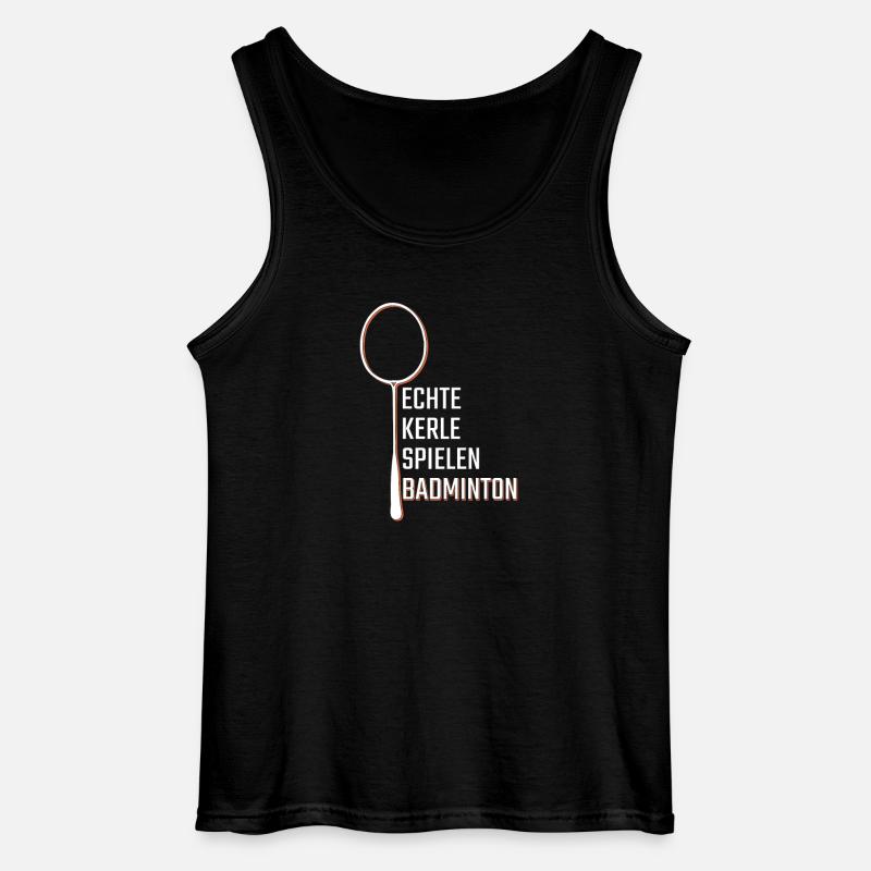 Badminton - Gildan Männer Tank Top - Schwarz
