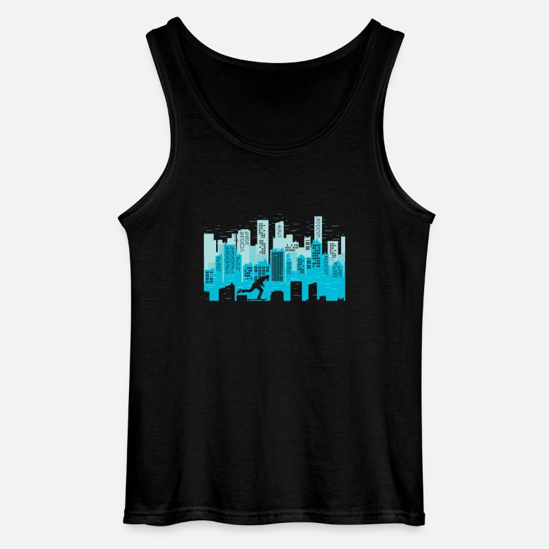 Longboard - Gildan Männer Tank Top - Schwarz