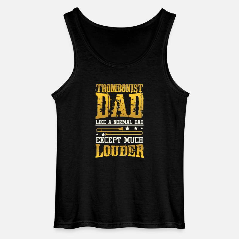 Posaune Papa - Gildan Männer Tank Top - Schwarz