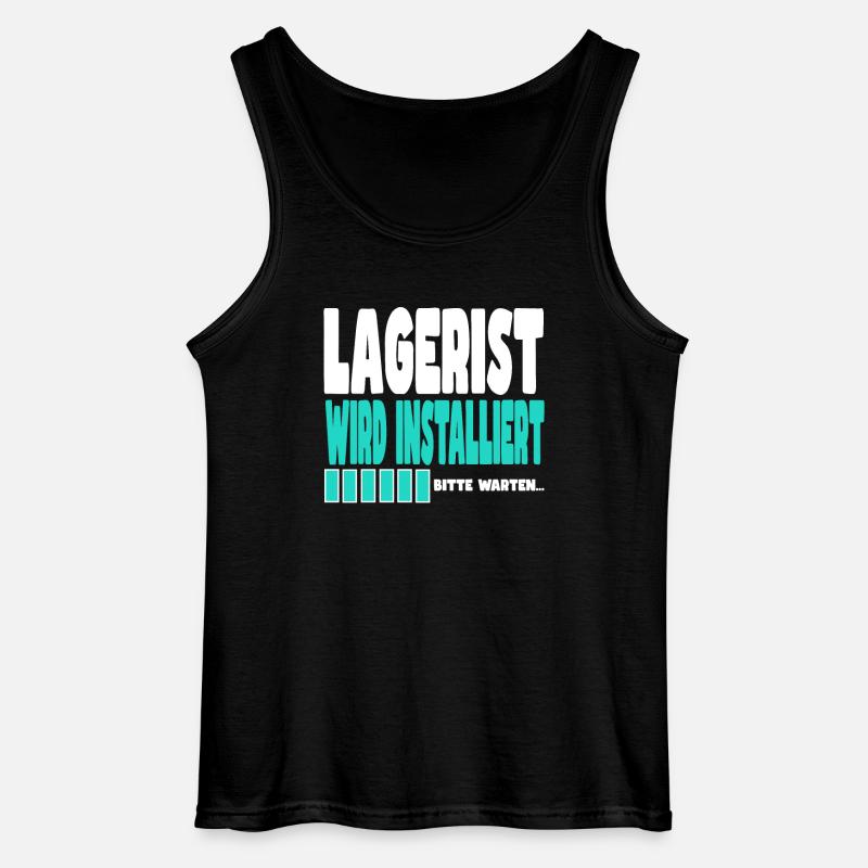 Lagerist wird installiert - Gildan Männer Tank Top - Schwarz