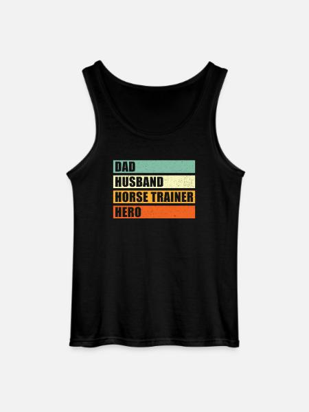 Pferdetrainer Vater Ehemann Held - Gildan Männer Tank Top - Schwarz