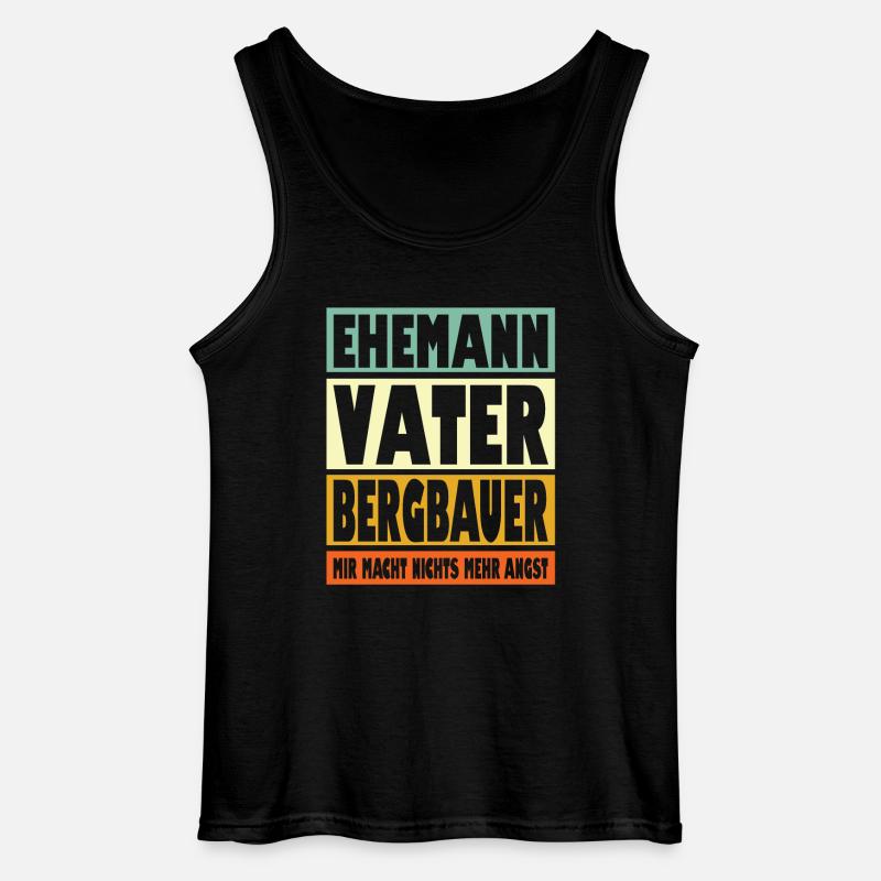 Bergbauer Vater Ehemann Held - Gildan Männer Tank Top - Schwarz