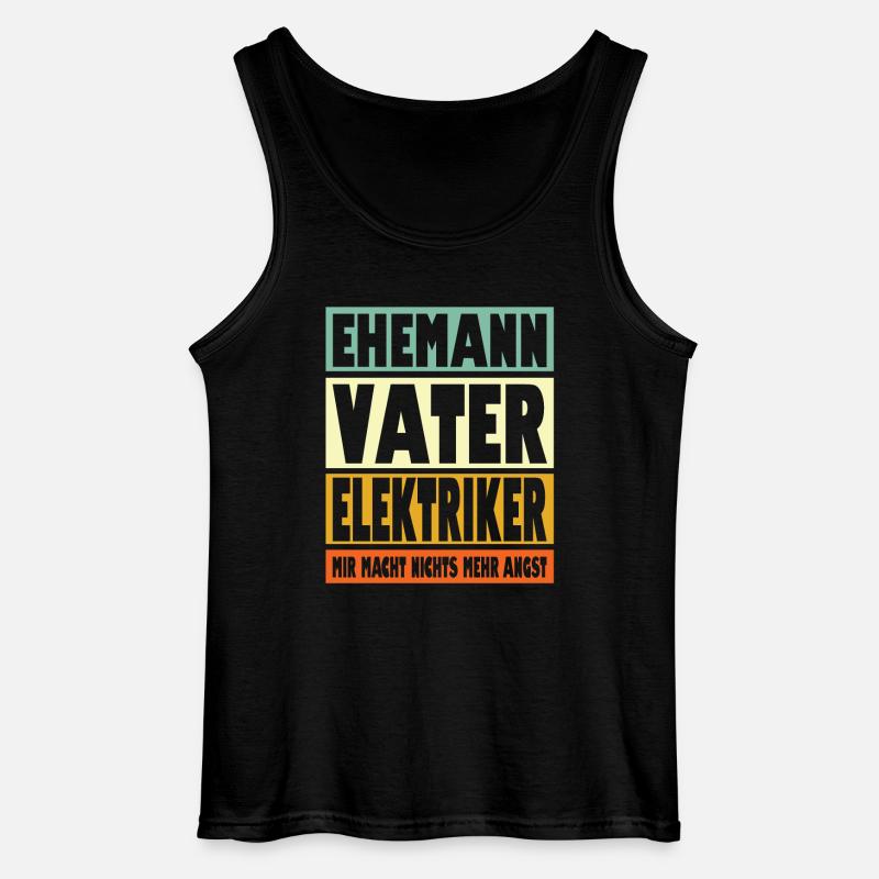 Elektriker Vater Ehemann Held - Gildan Männer Tank Top - Schwarz