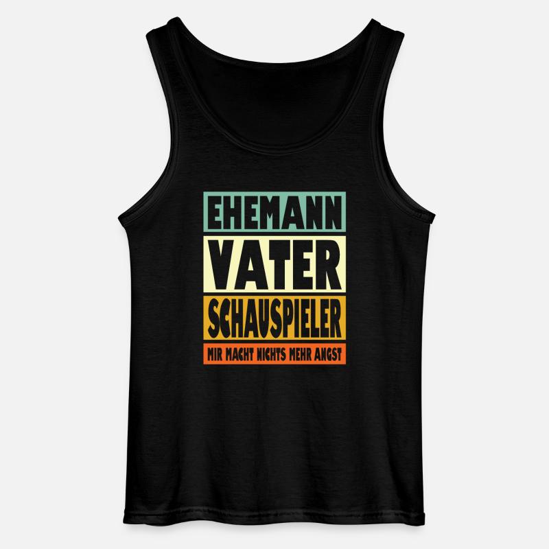 Schauspieler Vater Ehemann Held - Gildan Männer Tank Top - Schwarz