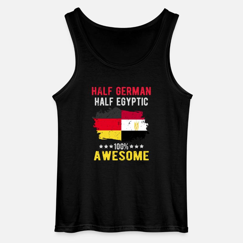 Half German Half Egyptian - Gildan Men’s Tank Top - black