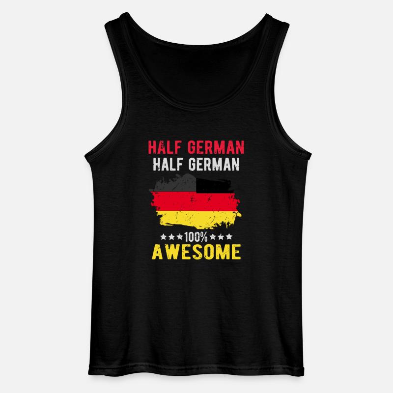 Half German Half German - Gildan Men’s Tank Top - black