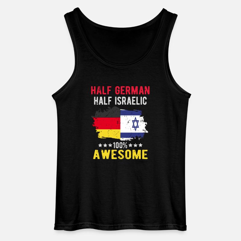 Half German Half Isreali - Gildan Men’s Tank Top - black