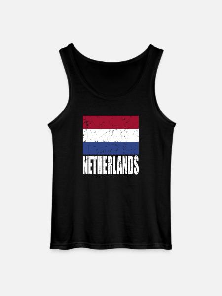 Netherlands flag - Gildan Men’s Tank Top - black
