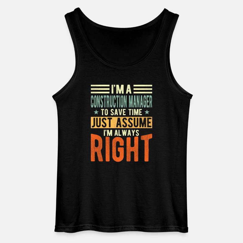 Bauleiter - Gildan Männer Tank Top - Schwarz
