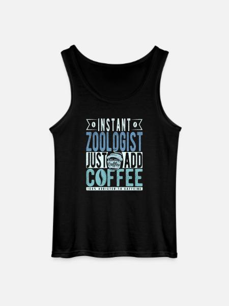 Zoologe Kaffee Spruch - Gildan Männer Tank Top - Schwarz