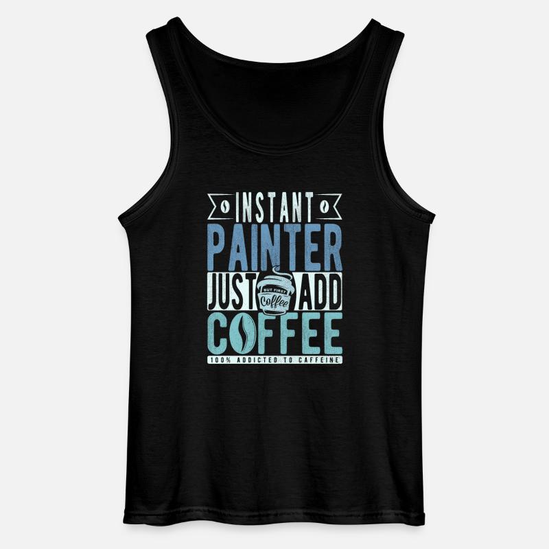 Painter coffee saying - Gildan Men’s Tank Top - black