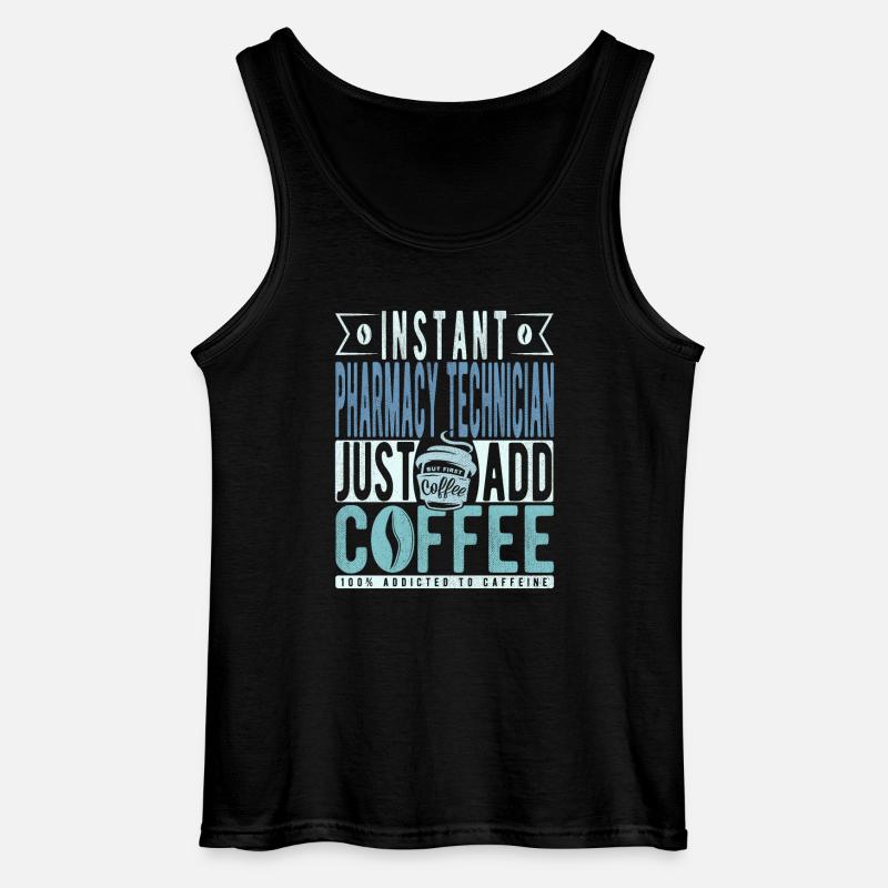Pharmacy technician coffee saying - Gildan Men’s Tank Top - black