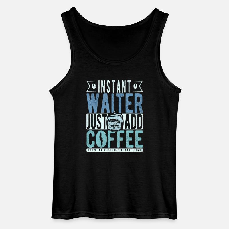 Kellner Kaffee Spruch - Gildan Männer Tank Top - Schwarz