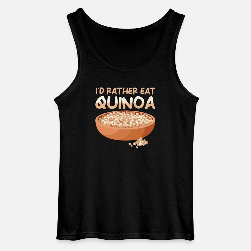 Quinoa Spruch - Gildan Männer Tank Top - Schwarz