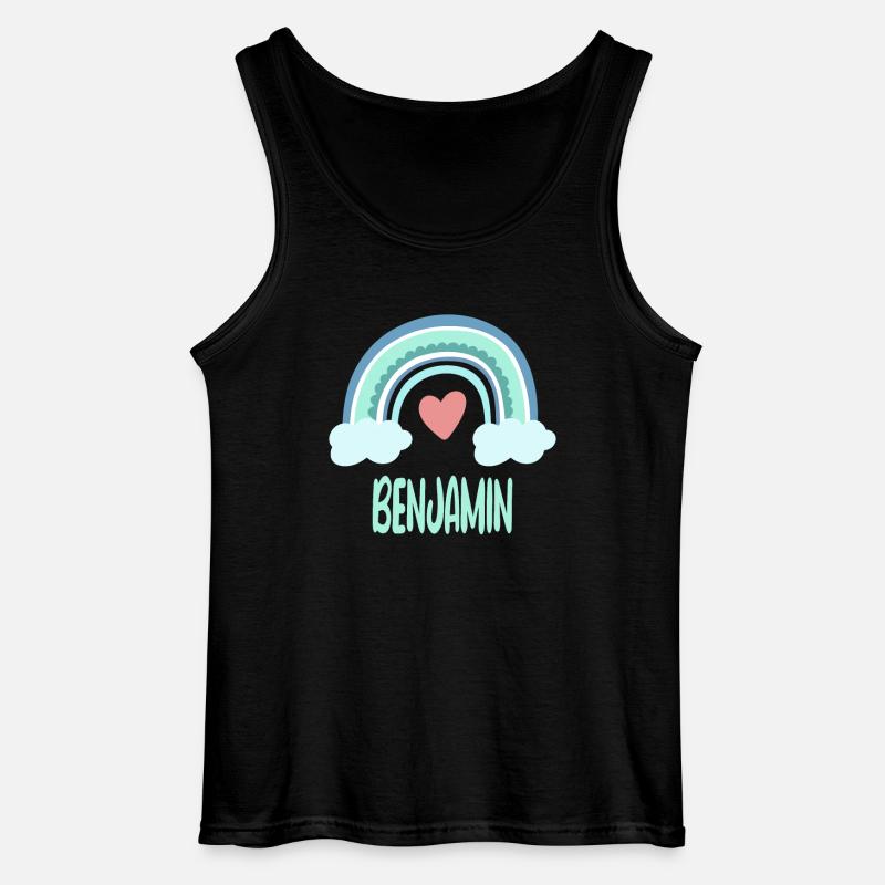 Benjamin Name Regenbogen Baby - Gildan Männer Tank Top - Schwarz